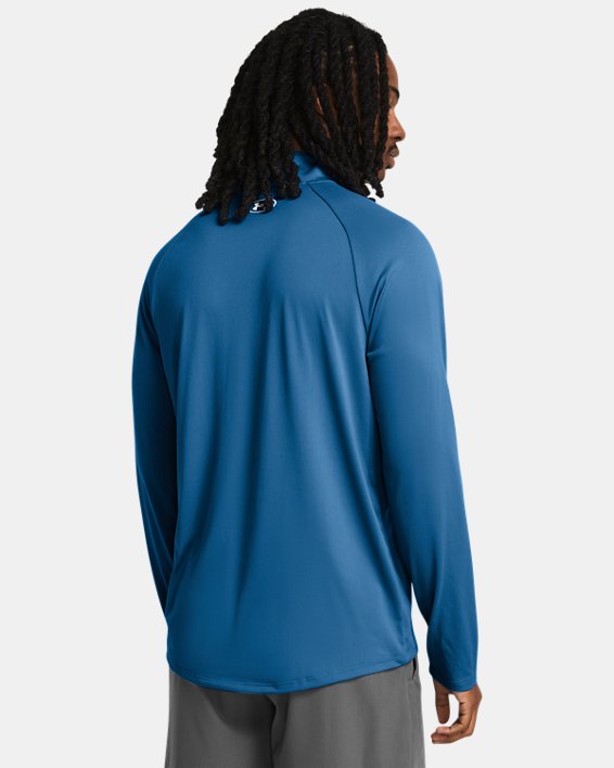 Men's UA Tech™ ½ Zip Long Sleeve, Blue, pdpMainDesktop image number 1